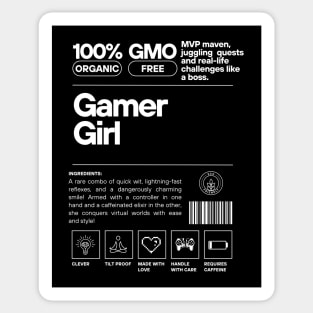 Gamer Girl Description Sticker